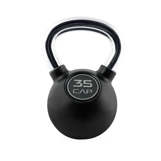 1 New CAP 35 Pound Kettlebell Rubber Coated One Single 35 lb Weight Ships Fast 